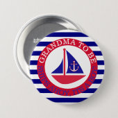 Ships Ahoy, zijn een Boy Baby shower Button (Voorkant /achterkant)