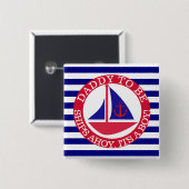 Ships Ahoy, zijn een Boy Baby shower Button (Voorkant /achterkant)