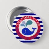 Ships Ahoy, zijn een Boy Baby shower Button (Voorkant /achterkant)