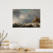 Ships, Gale - Willem van de Velde Poster d'Art (Cuisine)