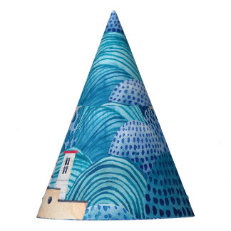 Ships & Lighthouse: Kinderachtige Waterverf Feesthoedjes