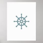 Ships Wheel Poster, Nursery Wall Art Poster (Voorkant)