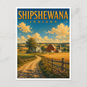 Shipshewana Indiana Amish Platteland GeoSaga Briefkaart