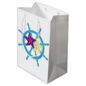 Shipwheel & Starfish Medium Cadeauzakje (Achterkant Gekanteld)