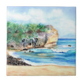 Shipwreck Beach Kauai Ceramic Tile Tegeltje (Voorkant)
