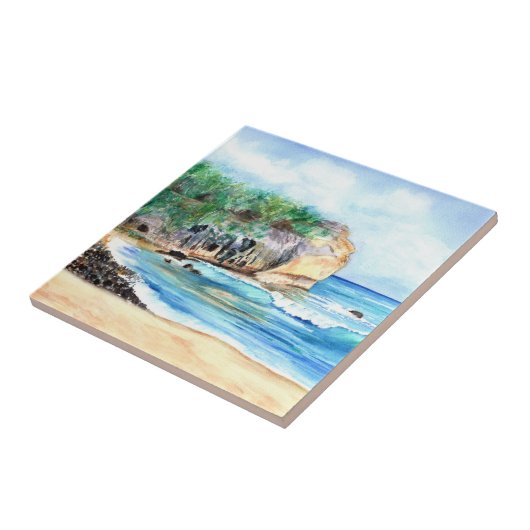 Shipwreck Beach Kauai Ceramic Tile Tegeltje (Zijkant)