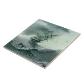 Shipwreck (door Ivan Aivazovsky) Tegeltje (Zijkant)
