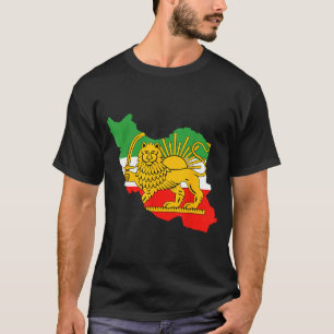 Shir o khorshid, Perzië, leeuw en zon iran T-shirt