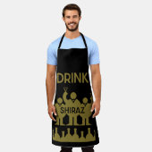 Shiraz Wijndrinkers Schort (Gedragen)