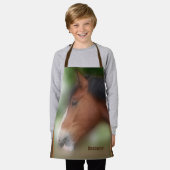 Shire Draft Paardengezicht gepersonaliseerd Schort (Gedragen)