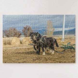 Shire Horses and Plow - 1014-stuk Legpuzzel