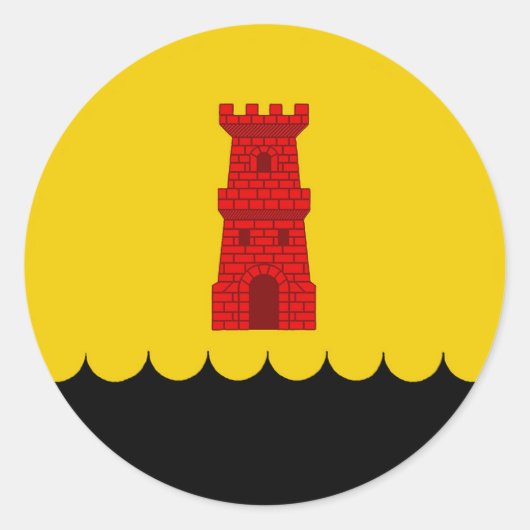 Shire of Blackwater Keep Populace Badge Classic Ro Ronde Sticker (Voorkant)