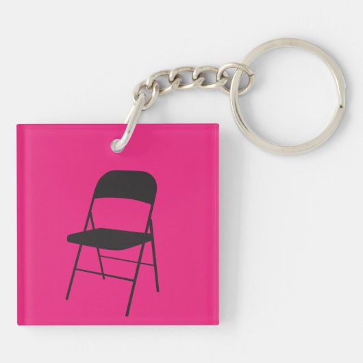 Shirley Chisholm Folding Stoel roze Sleutelhanger (Achterkant)