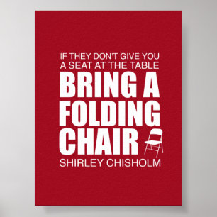 Shirley Chisholm Folding-voorzitter Poster