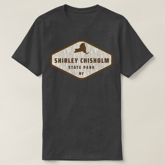 Shirley Chisholm State Park New York Tree Log Text T-shirt (Design voorkant)