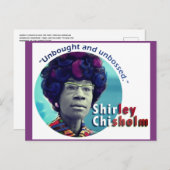 Shirley Chisholm "unbossed" Briefkaart (Voorkant / Achterkant)