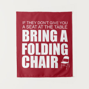 Shirley Chisholm Vouwstoel Tapestry Rood Wandkleed