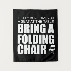 Shirley Chisholm Vouwstoel Tapestry   Zwart Wandkleed