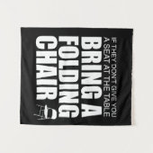 Shirley Chisholm Vouwstoel Tapestry | Zwart Wandkleed (Voorkant (horizontaal))