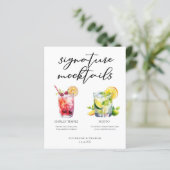Shirley Temple Mojito Signature Mocktails Menu (Staand voorkant)