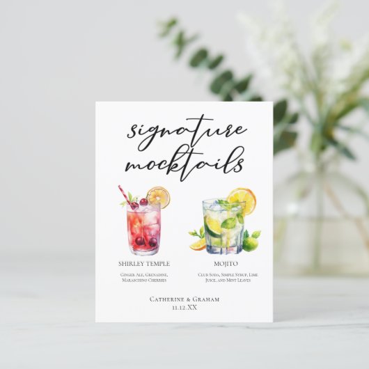 Shirley Temple Mojito Signature Mocktails Menu (Debout devant)
