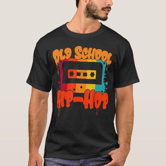 Shirt 80-90-jarigen met oude schoolheupen, retroce (Voorkant)
