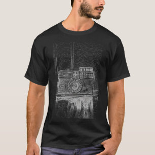 Shirt abstracte camera-afdruk mannen