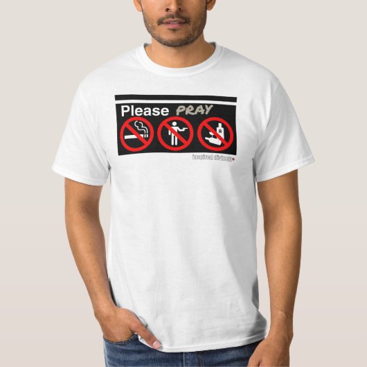 shirt "Alsjeblieft PRAY" (Voorkant)
