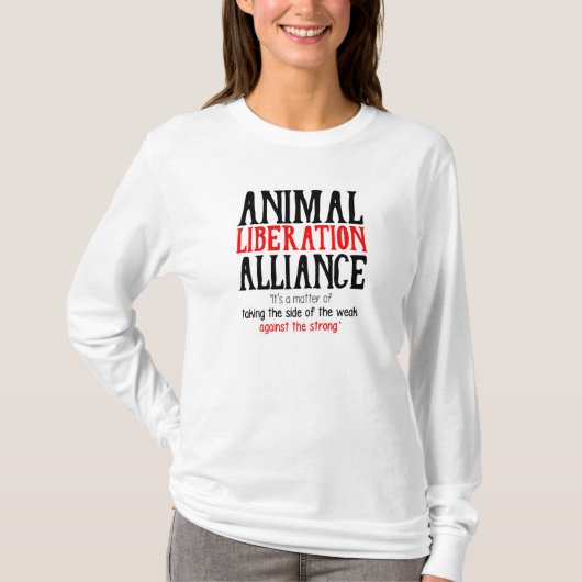 Shirt Animal Liberation Alliance (Voorkant)
