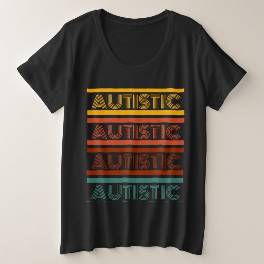 Shirt Autistic Retro Style (Design voorkant)