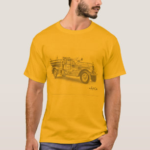 shirt brandweerwagen potloodtekening