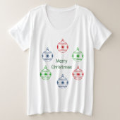 shirt - cirkel van kerstdecoratie (Design voorkant)