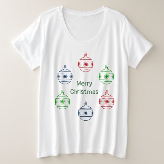 shirt - cirkel van kerstdecoratie (Design voorkant)