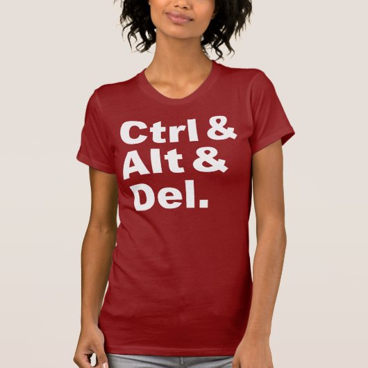 Shirt Ctrl & Alt & Del (Voorkant)