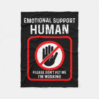 Shirt Emotional Support Human Halloween Costume Fleece Deken