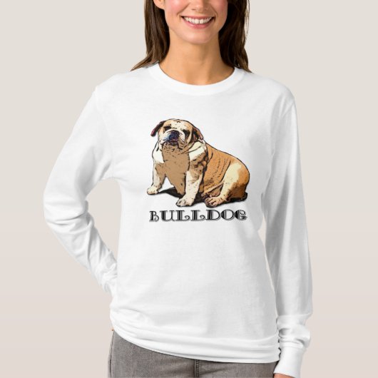 Shirt Engelse Bulldog womans (Voorkant)