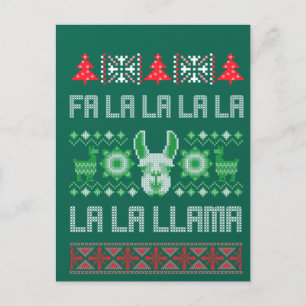 Shirt Fa La La Llama - Oegly KerstSweater Llam Briefkaart