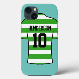 Shirt football in Groene Hoeps met Naam & Aantal iPhone 13 Hoesje
