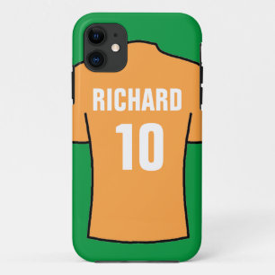 Shirt football in Old Gold Hoesje-Mate iPhone Case
