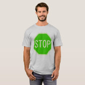 Shirt Groen stopteken (Voorkant volledig)