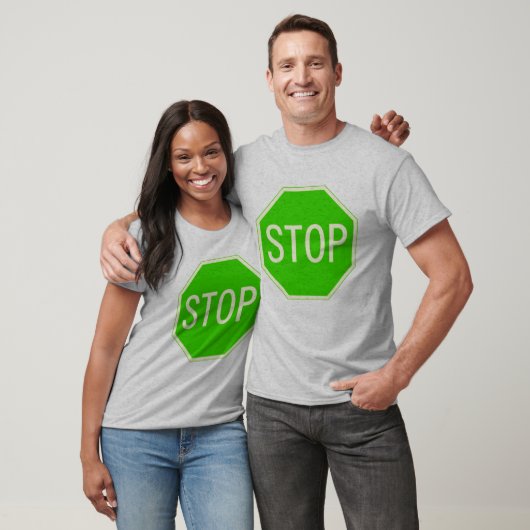 Shirt Groen stopteken (Unisex)