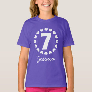Shirt Leeftijd zeven van de Verjaardag van