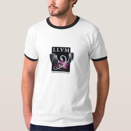 SHIRT LLVM Black/White — Logo vooraan (Voorkant)
