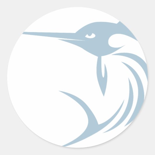 Shirt Logo kool zwaardvis Ronde Sticker (Voorkant)