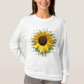 Shirt met geelzonnebloem (Voorkant)
