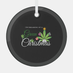 Shirt met groene kerstmis glas ornament