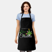 Shirt met groene kerstmis schort (Gedragen)