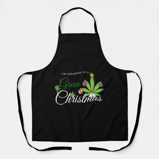 Shirt met groene kerstmis schort (Voorkant)