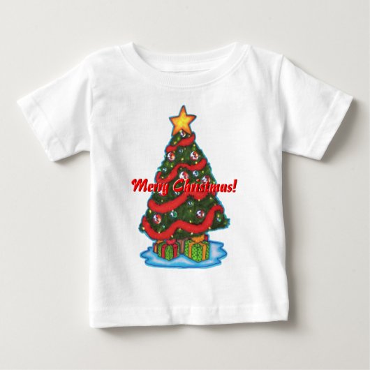 Shirt met kerstbomen (Voorkant)