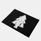 Shirt met kerstbomen deurmat (Schuin)